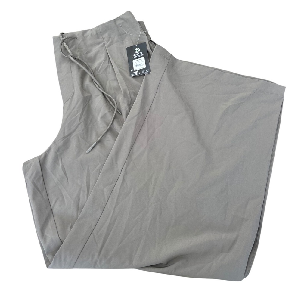 Avia Women Grey Fog Pleated Trouser Wide Leg Pants AV36HQ016008 Size Large 12-14